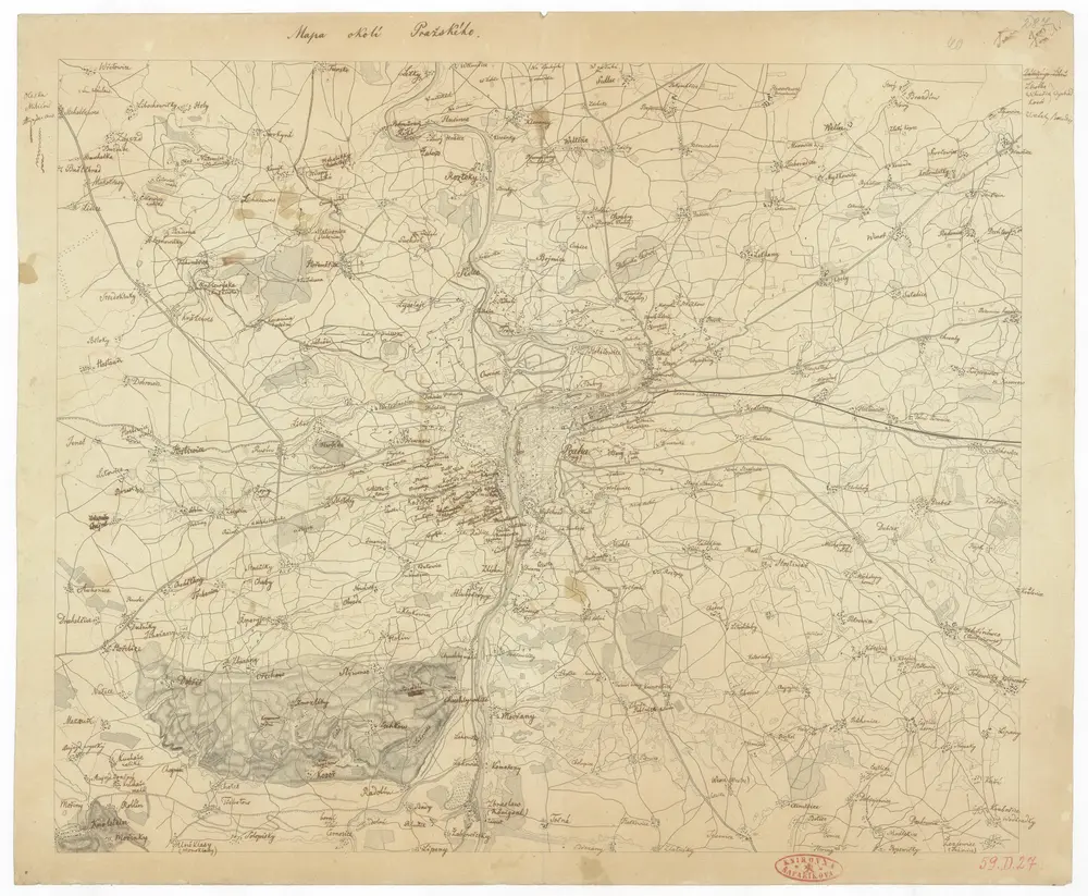 Mapa okolí pražského