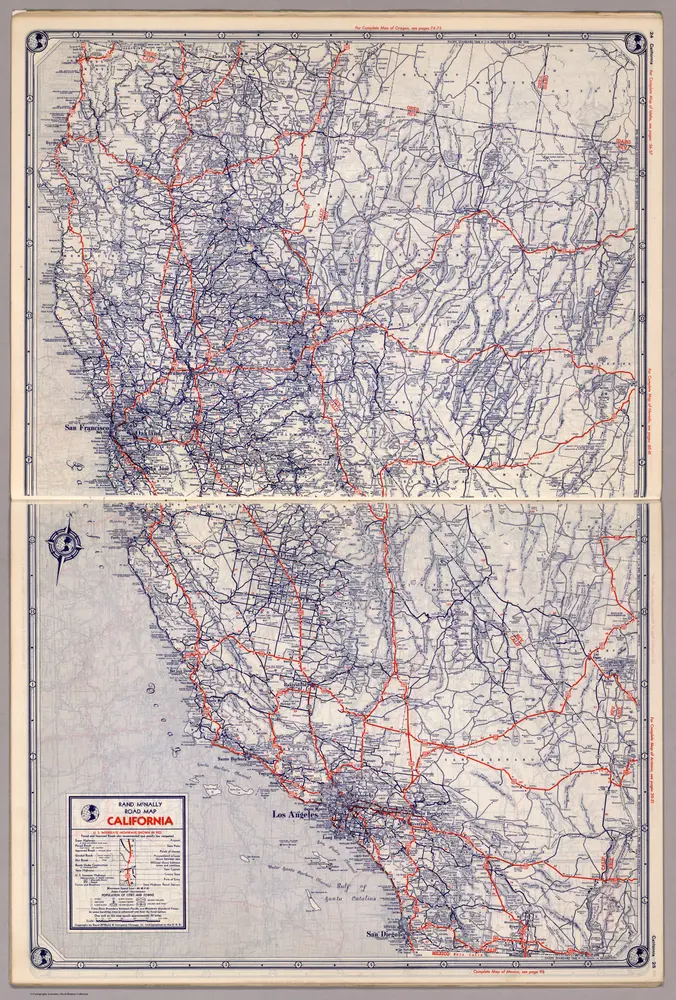 Rand McNally Road map: California