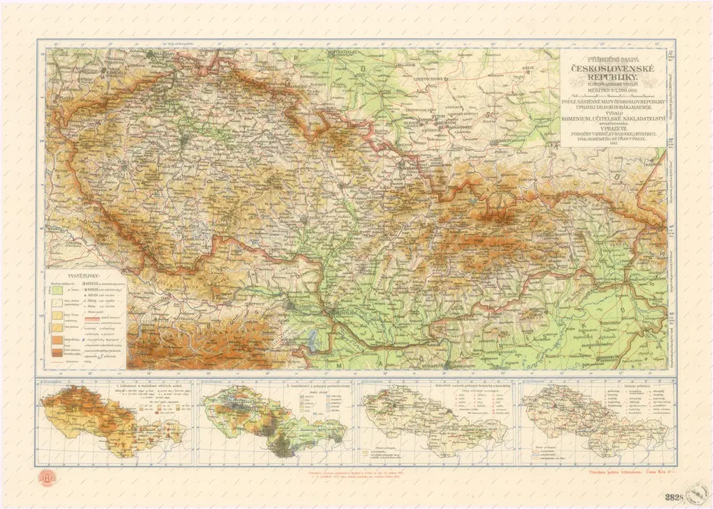 Příruční mapa Československé republiky