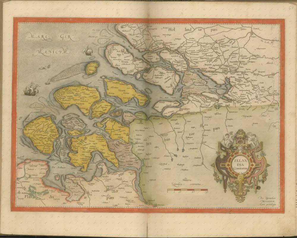 mapa z atlasu "Atlas Sive Cosmographicae Meditationes De Fabrica Mvndi Et Fabricati Figvra. Denuo auctos"