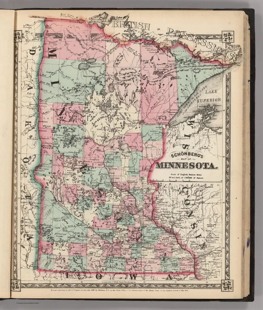 Schonberg's Map of Minnesota.