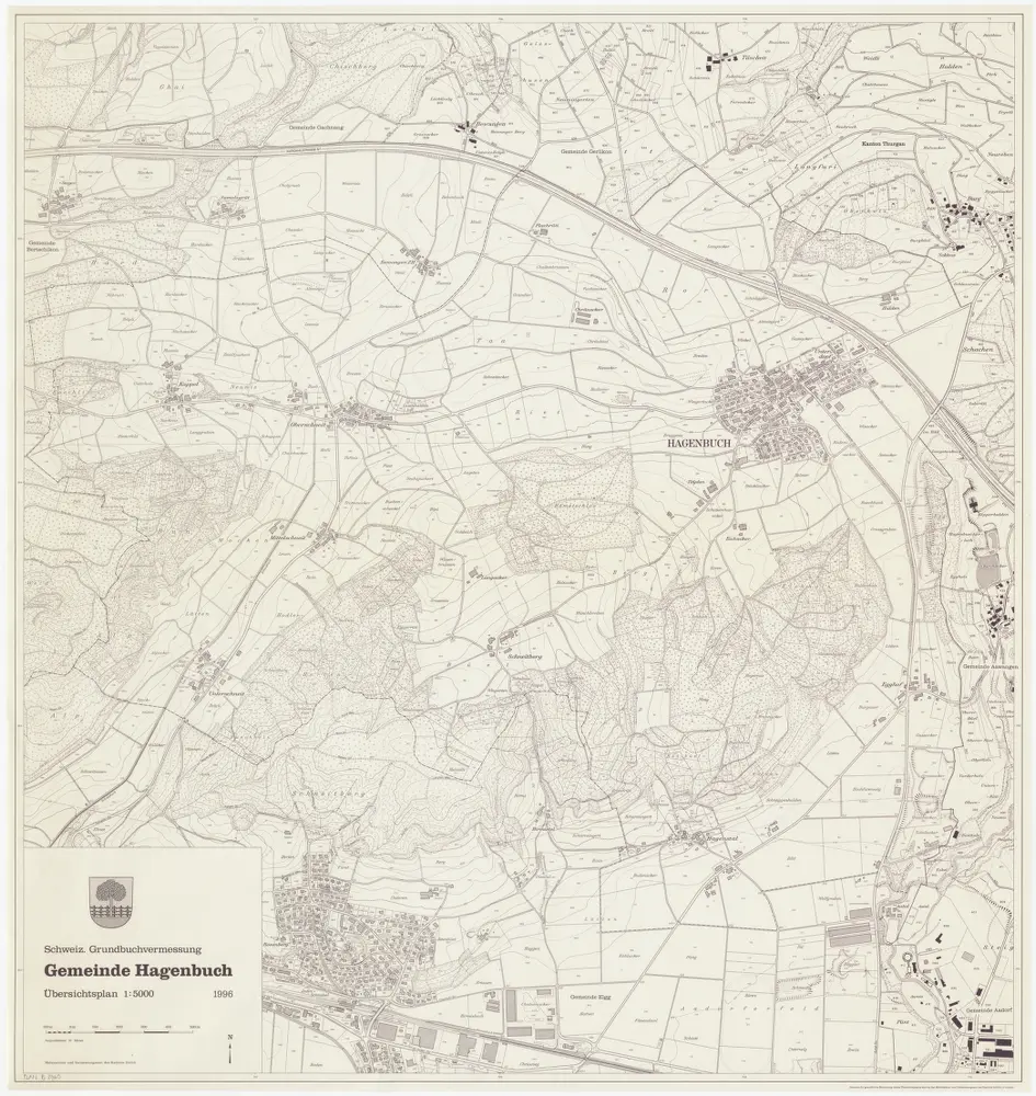 Hagenbuch: Gemeinde; Übersichtsplan (Schweizerische Grundbuchvermessung)
