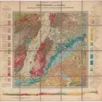 Geologische Uebersichtskarte von Württemberg und Baden, dem Elsass, der Pfalz und den weiterhin angrenzenden Gebieten