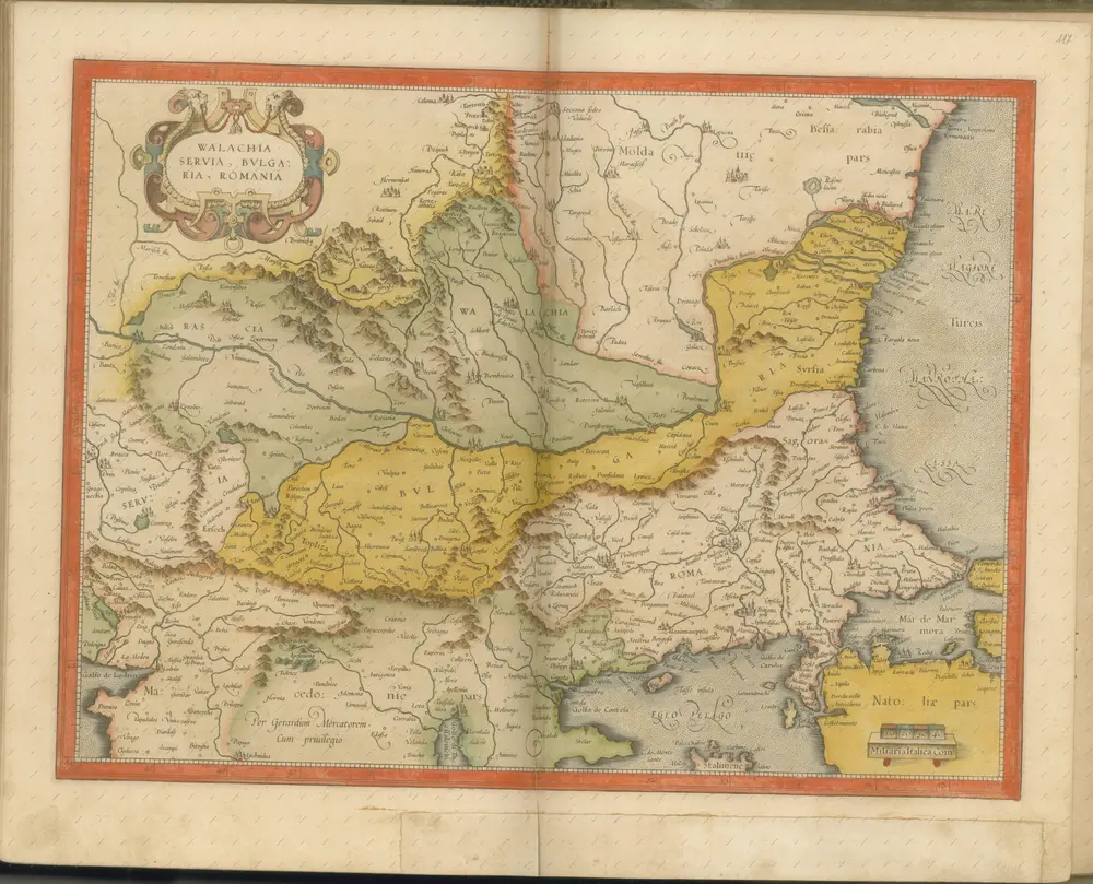 mapa z atlasu "Atlas Sive Cosmographicae Meditationes De Fabrica Mvndi Et Fabricati Figvra. Denuo auctos"