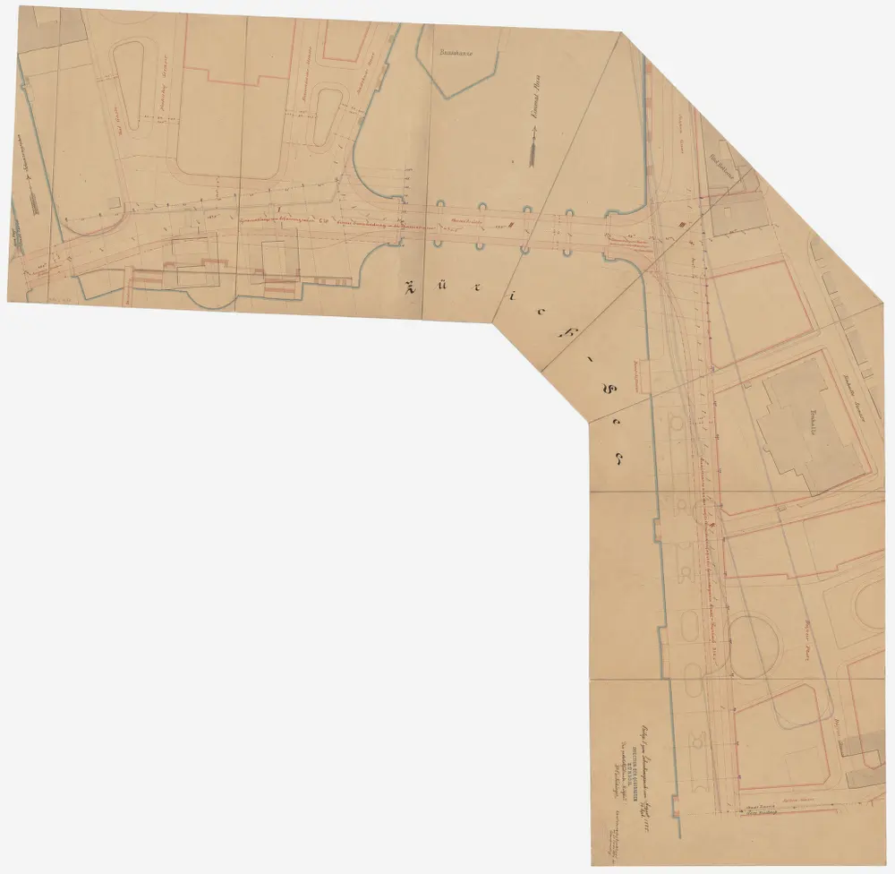 Zürich: Von der Grenze zwischen Zürich und Enge bis zur Grenze zwischen Riesbach und Zürich, Quaianlagen; Situationsplan (Zürichsee-Gebiet Nr. 25 a)