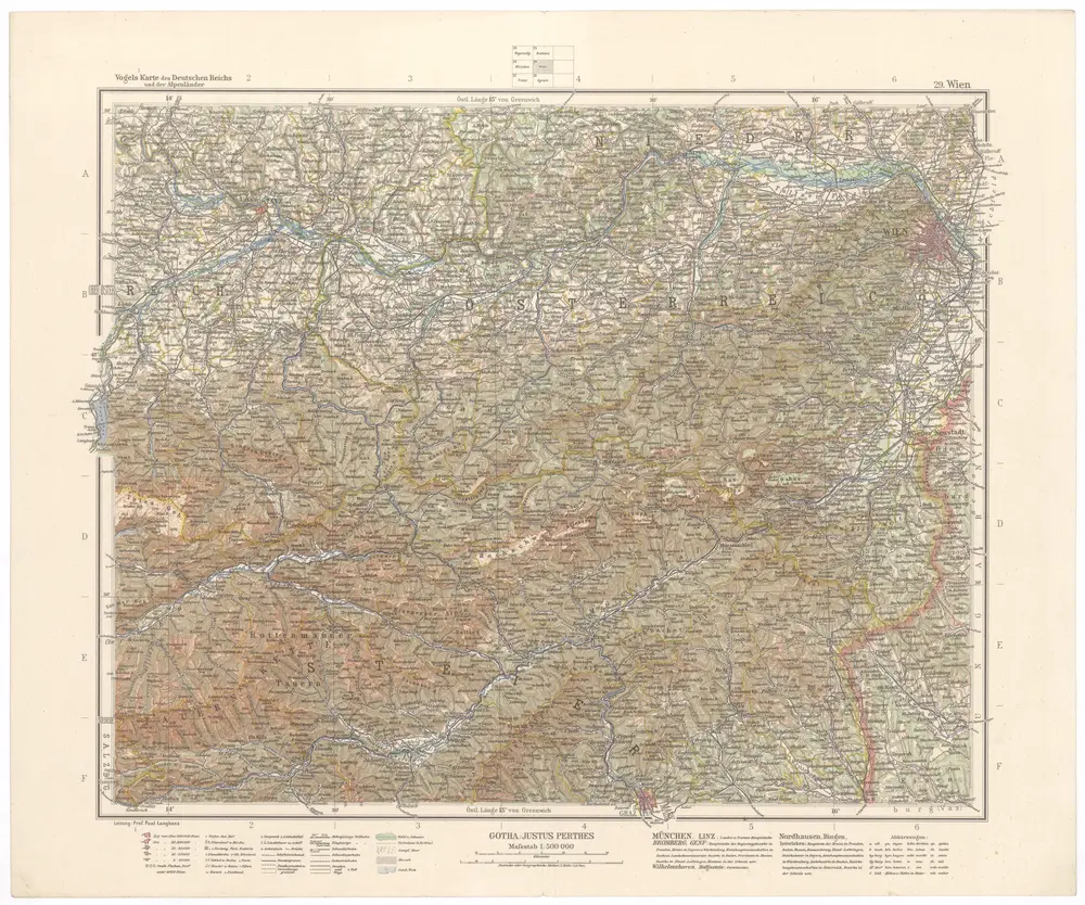 Vogels Karte des Deutschen Reichs und der Alpenländer