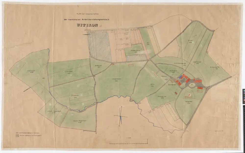 Uitikon: Arbeitserziehungsanstalt, Liegenschaften; Situationsplan