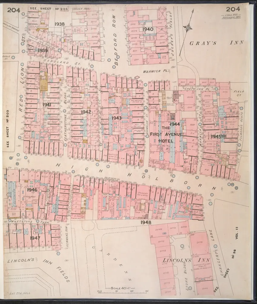 Insurance Plan of London Vol. VIII: sheet 204