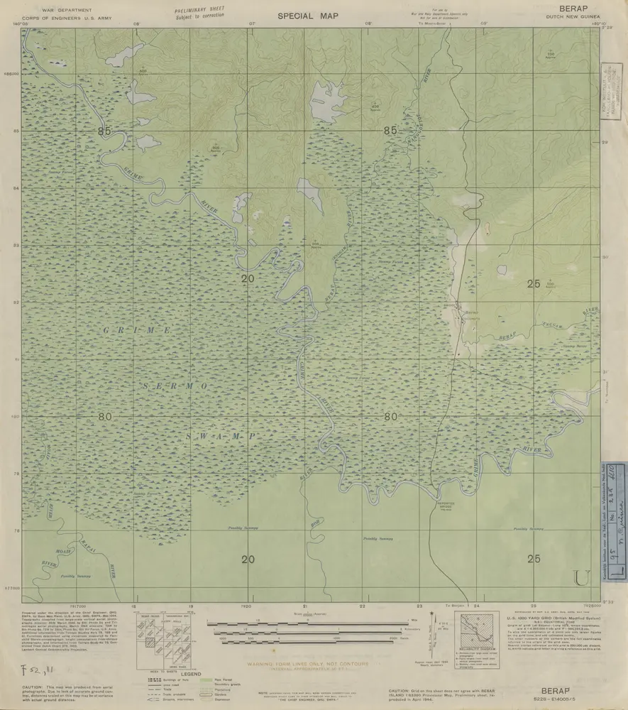 Berap / prepared under the direction of the Chief Engineer by Base Map Plant U.S. Army, May 1944