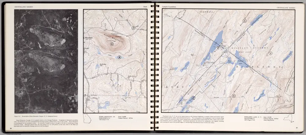 Crystalline Masses. Stock. Stone Mountain, GA. Complex Crystallines. Popolopen Lake, N.Y.