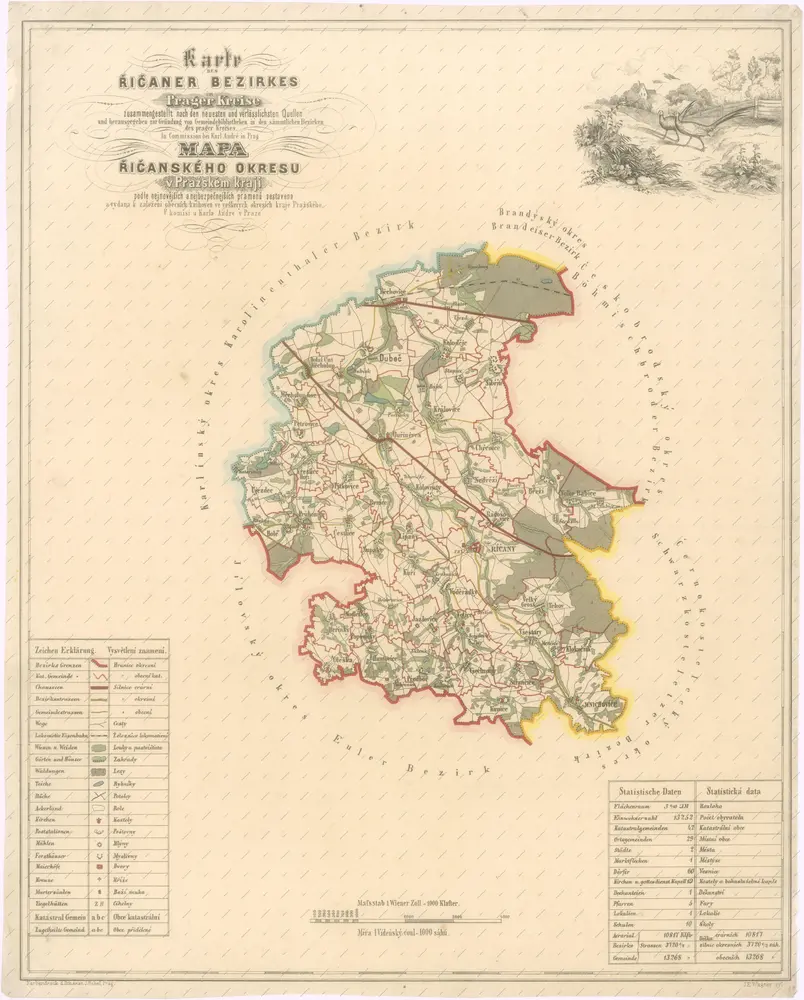 Soubor map okresů Pražského kraje