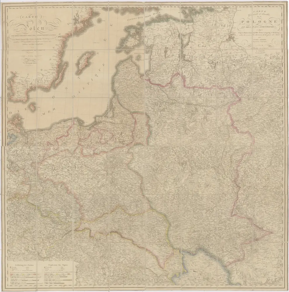 Carte von Polen und einen grossen Theil der angrenzenden Laender