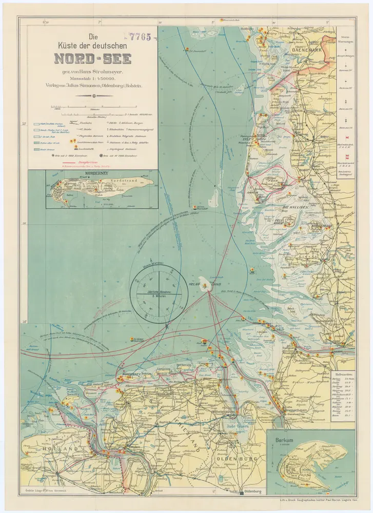 Die Küste der deutschen Nord-See