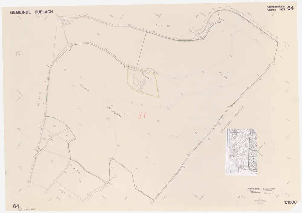 Bülach, Bachenbülach, Hochfelden: Gemeindewaldungen Bülach und Bachenbülach: Bülach: Bösmösli, Häxenplatz, Höhrain, Axloo; Grundriss