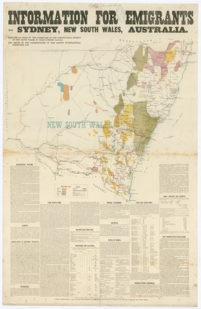 Information for emigrants to Sydney, New South Wales, Australia