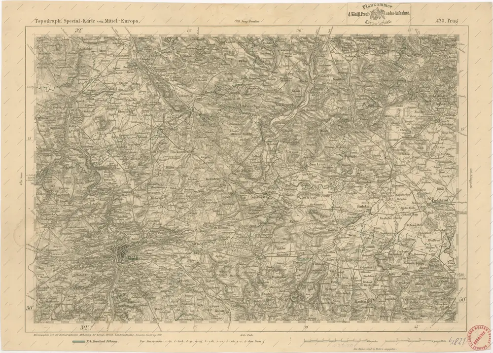 Topograph. Special - Karte von Mittel – Europa 425.