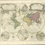 mapa z atlasu "Atlas compendiarius quinquaginta tabularum geographicarum Homannianarum :"