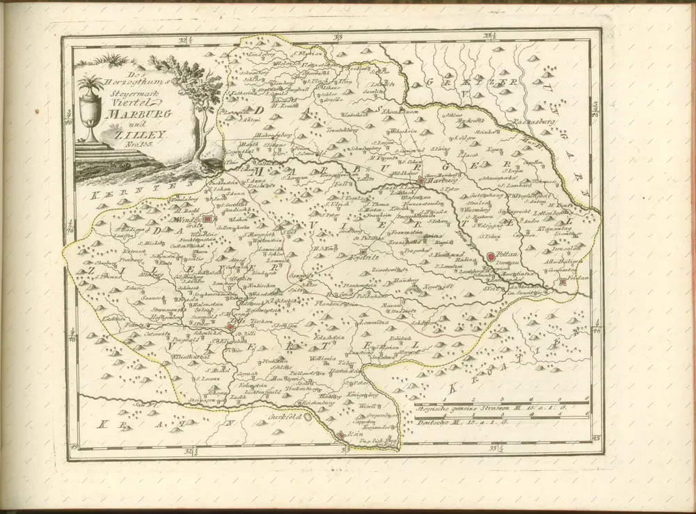 mapa z atlasu "Schauplatz der fünf Theile der Welt :"