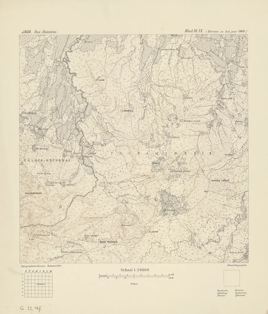 [Tjibodas] : herzien in het jaar 1900 / Topographisch Bureau