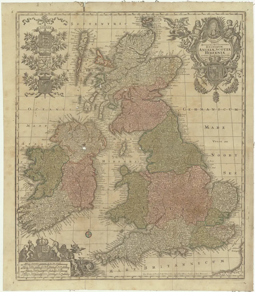 Tabula novissima accuratissima regnorum Angliae, Scotiae Hiberniae