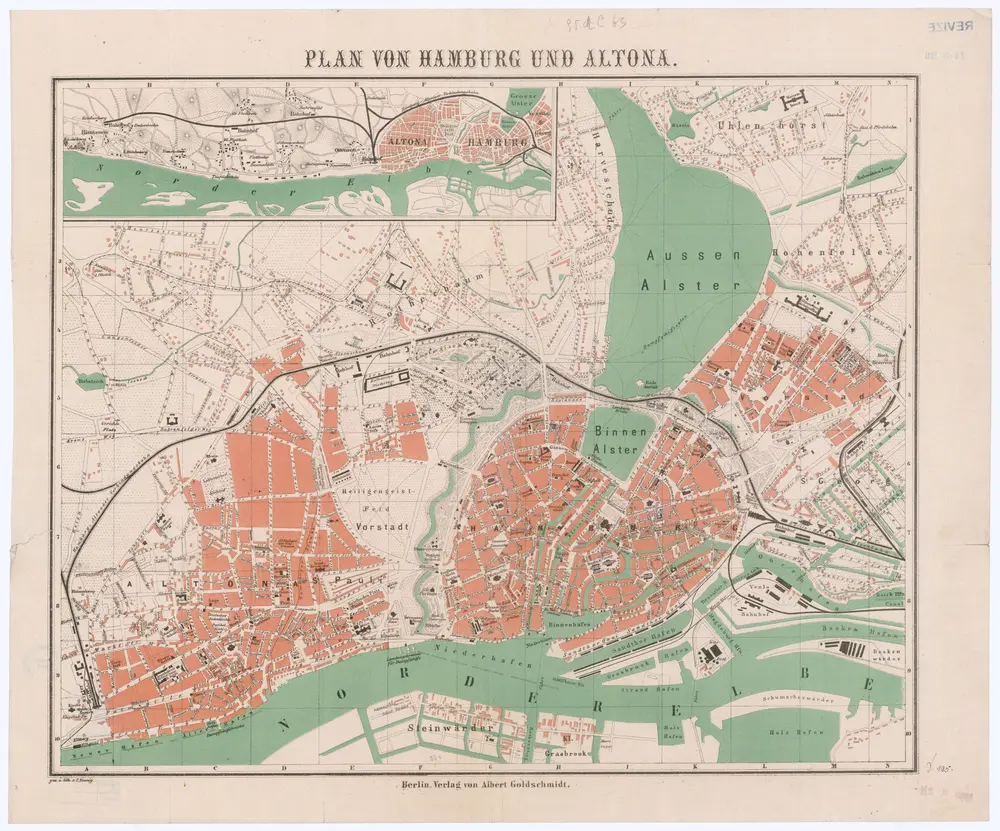 Plan von Hamburg und Altona