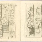 mapa z atlasu "The Roads through England delineated or, Ogilby ́s Survey, Revised, Improved, and Reduced to a Size portable for the Pocket By John Senex F, R, S. Being an Actual Survey of all the Principal Roads of England, And Wales, Distinctly laid down on one hundred "