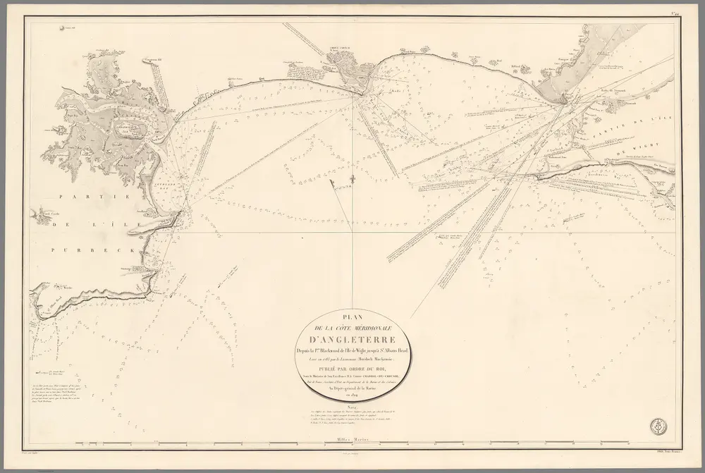 Plan De La Cote Meridionale D'Angleterre Depuis la Pt Blackwood de L'Ile de Wight jusqu'a St. Albans Head