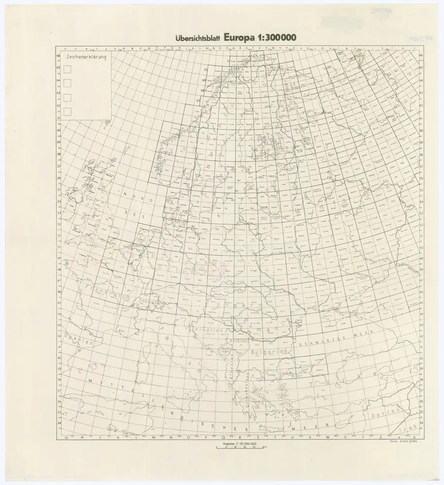 Übersichtsblatt Europa 1:300 000