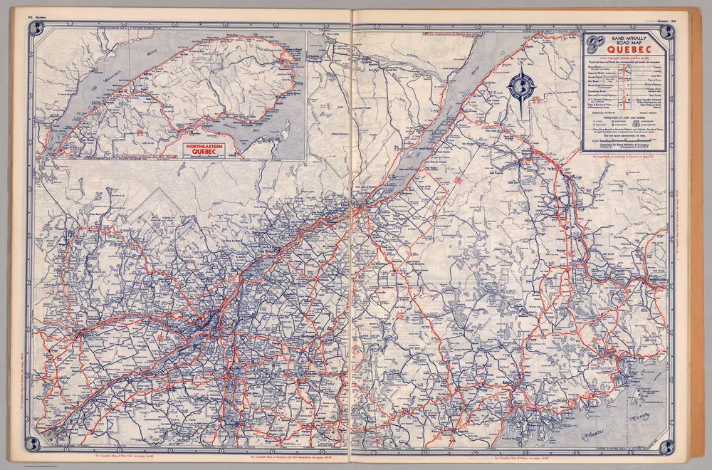 Road map of Quebec