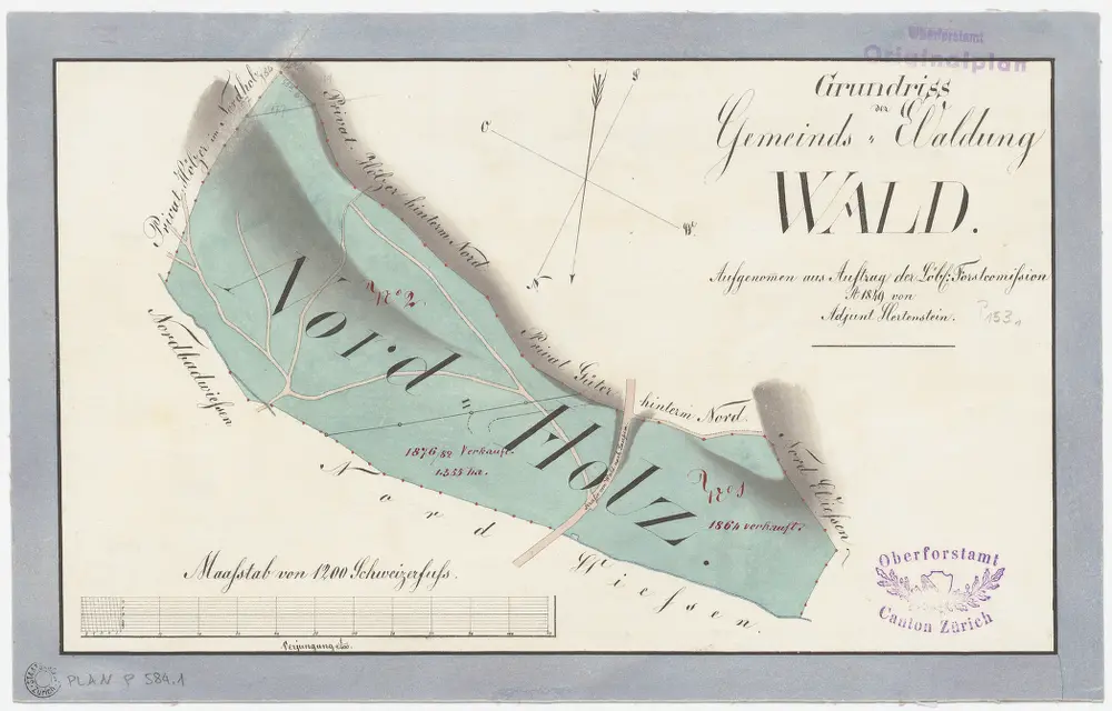 Wald: Gemeindewaldung: Nordholz; Grundriss