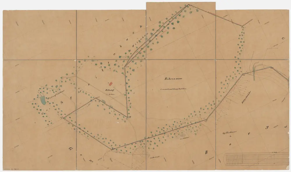 Grenze zwischen den Kantonen Zürich und Aargau; Grundrisse: Beim Röhrenmoos (Dietikon); Grundriss (Nr. 3 b Supplement)