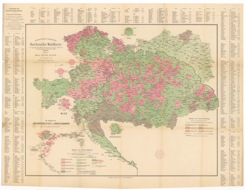 Oesterreichisch-ungarische Reichsraths-Wahlkarte