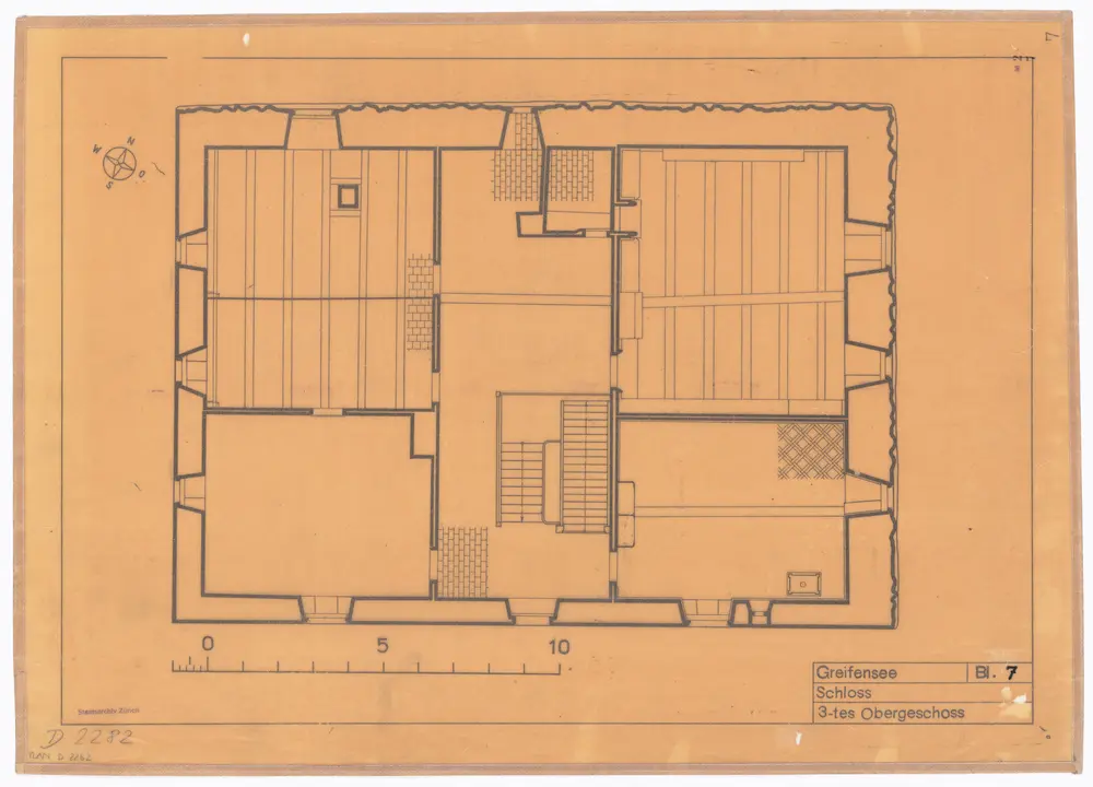 Schloss Greifensee: 3. Stock; Grundriss