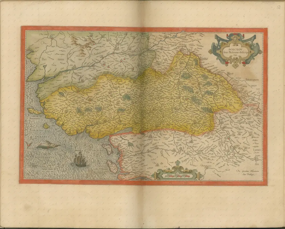 mapa z atlasu "Atlas Sive Cosmographicae Meditationes De Fabrica Mvndi Et Fabricati Figvra. Denuo auctos"