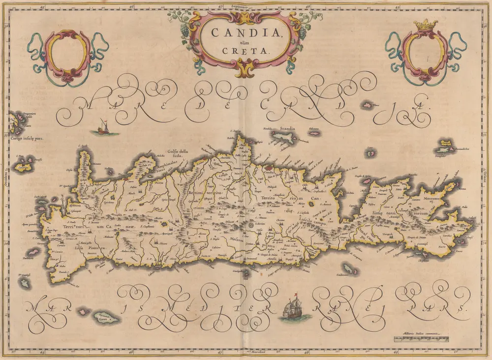 Candia, olim Creta. [Karte], in: Novus Atlas, das ist, Weltbeschreibung, Bd. 3, S. 349.