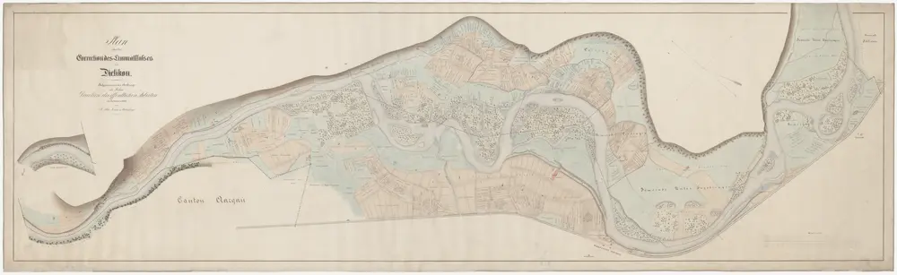 Schlieren bis Würenlos AG: Grenze zwischen Schlieren und Dietikon bis zur Grenze zwischen den Kantonen Zürich und Aargau, alter Limmatlauf; Situationsplan (Limmat-Gebiet Nr. 32 a)