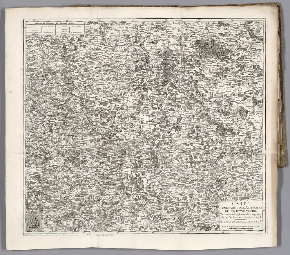 Volume 2. Carte D'Une Partie De L'Allemagne Et Des Etats Voisins