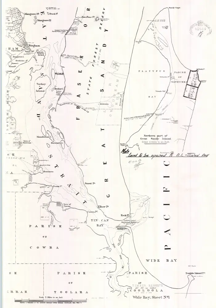 Wide Bay 2 mile map DG2 series sheet 1