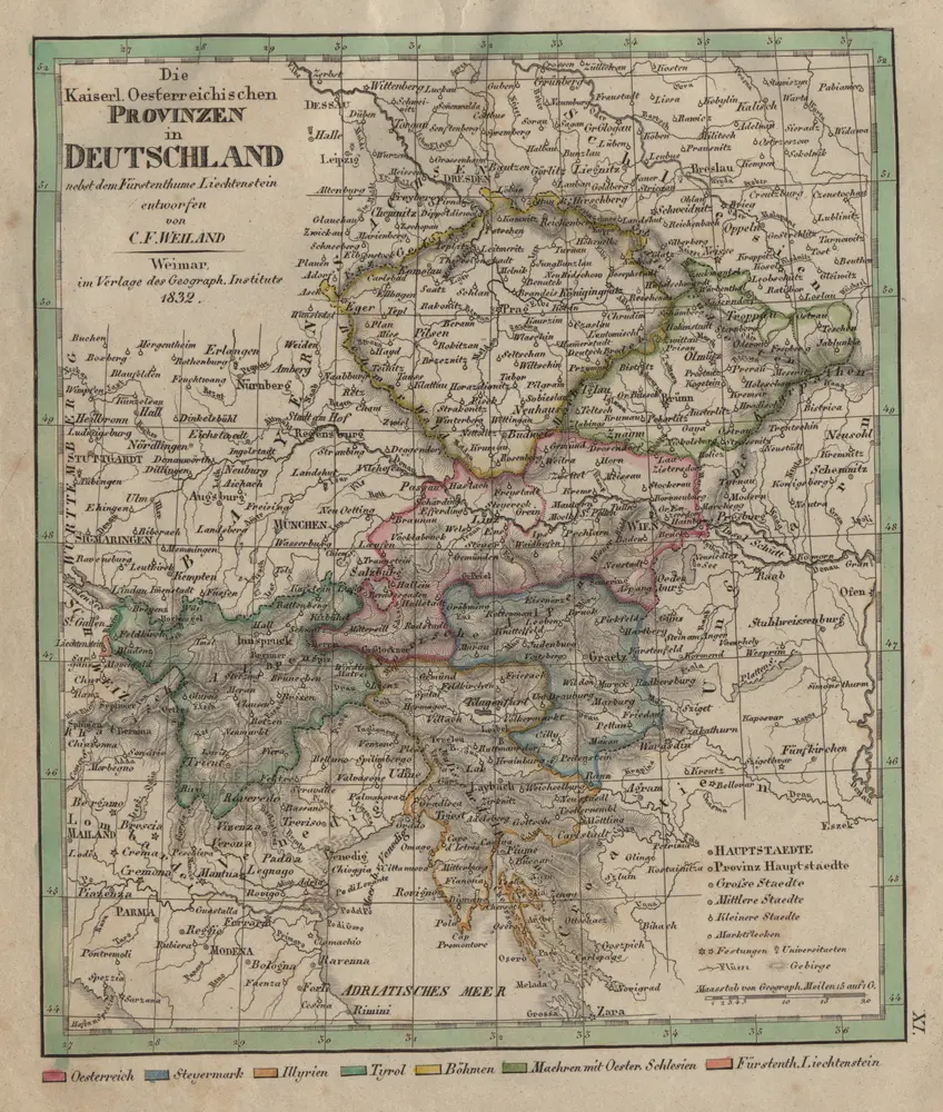 Die Kaiserl. Oesterreichischen Provinzen in Deutschland nebst dem Fürstenthume Liechtenstein