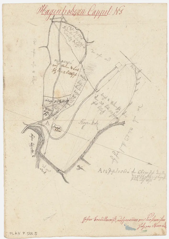 Kappel am Albis, Hausen am Albis: Staatswaldungen: Kappel am Albis: Hagenholz; Grundriss (Nr. 5)