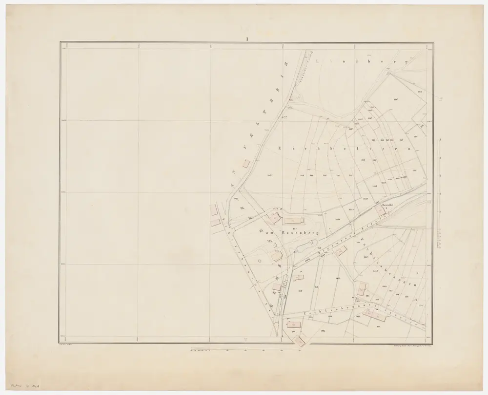 Winterthur: Gemeinde; Grundpläne: Blatt I: Lindberg, Eichholteren, am Rosenberg und Tachlisbrunnen; Situationsplan