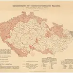 Sprachenkarte der Tschechoslovakien Republik