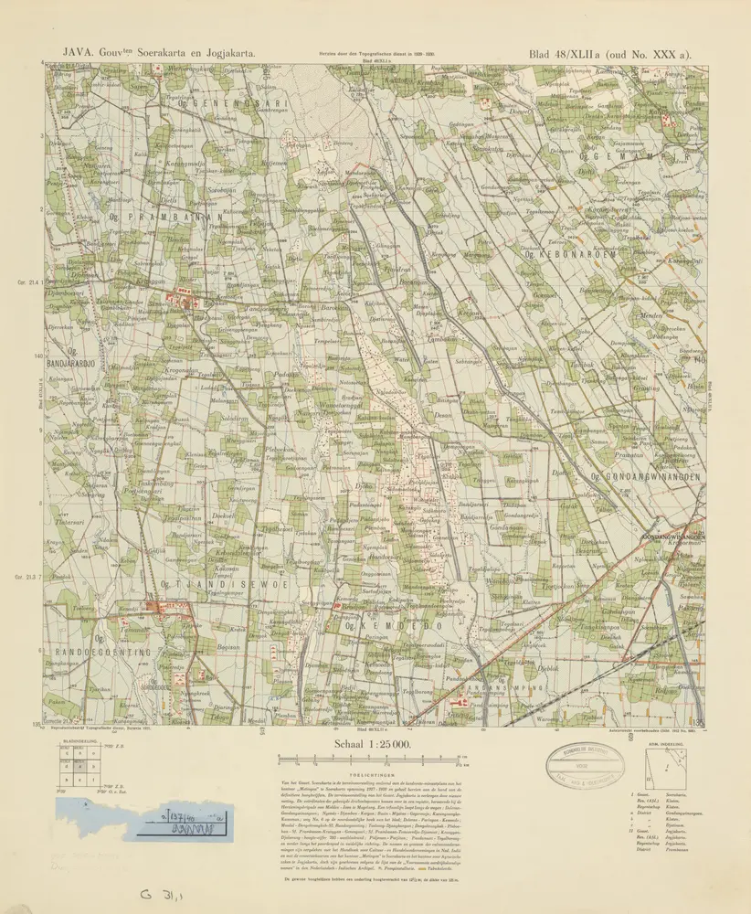 [Gondangwinangoeng] : herzien door den Topografischen Dienst in 1929-1930 / Topografische Dienst