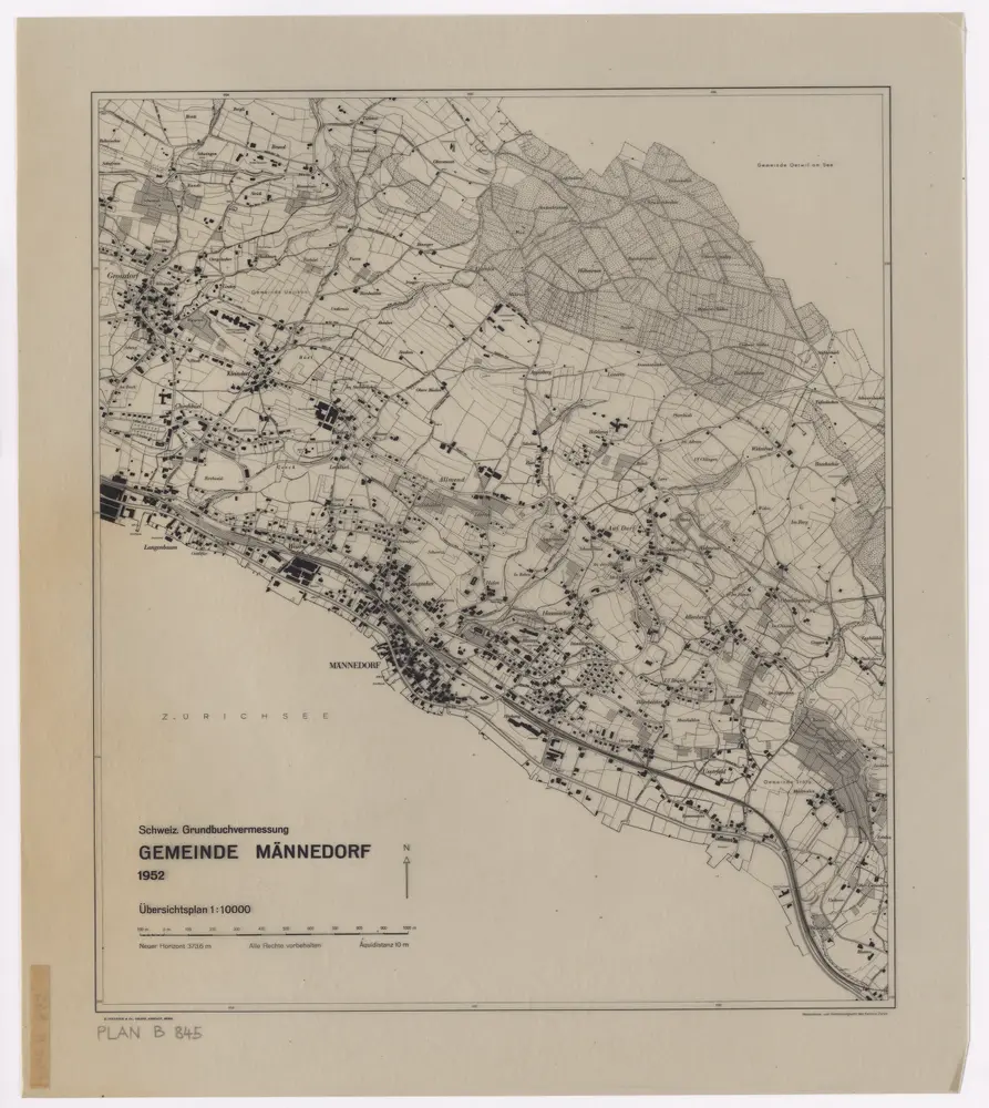 Männedorf: Gemeinde; Übersichtsplan (Schweizerische Grundbuchvermessung)
