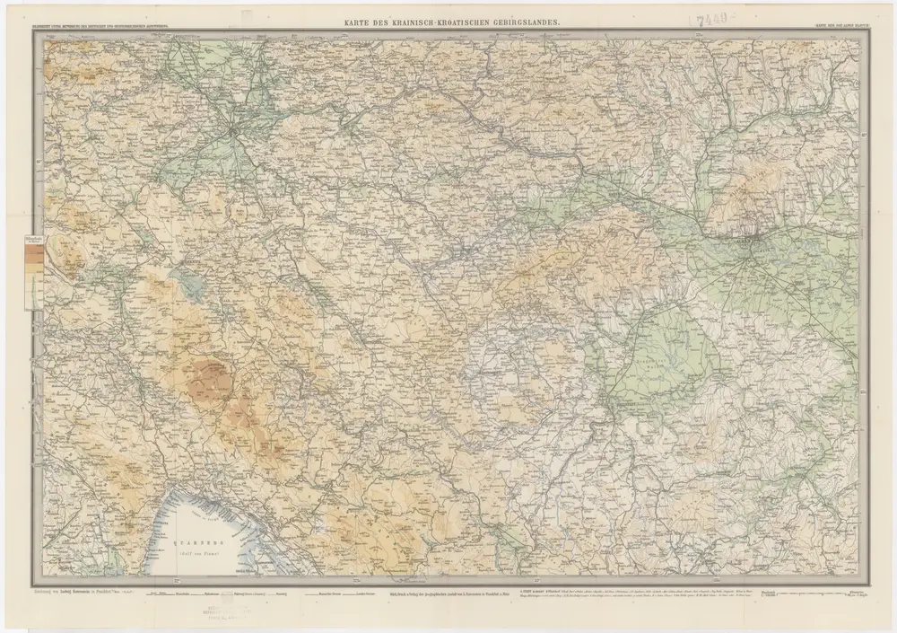 Karte des Krainisch-Kroatischen Gebirgslandes