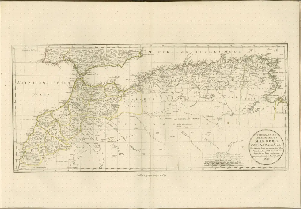 mapa z atlasu "Allgemeiner Grosser Schrämblischer Atlass"