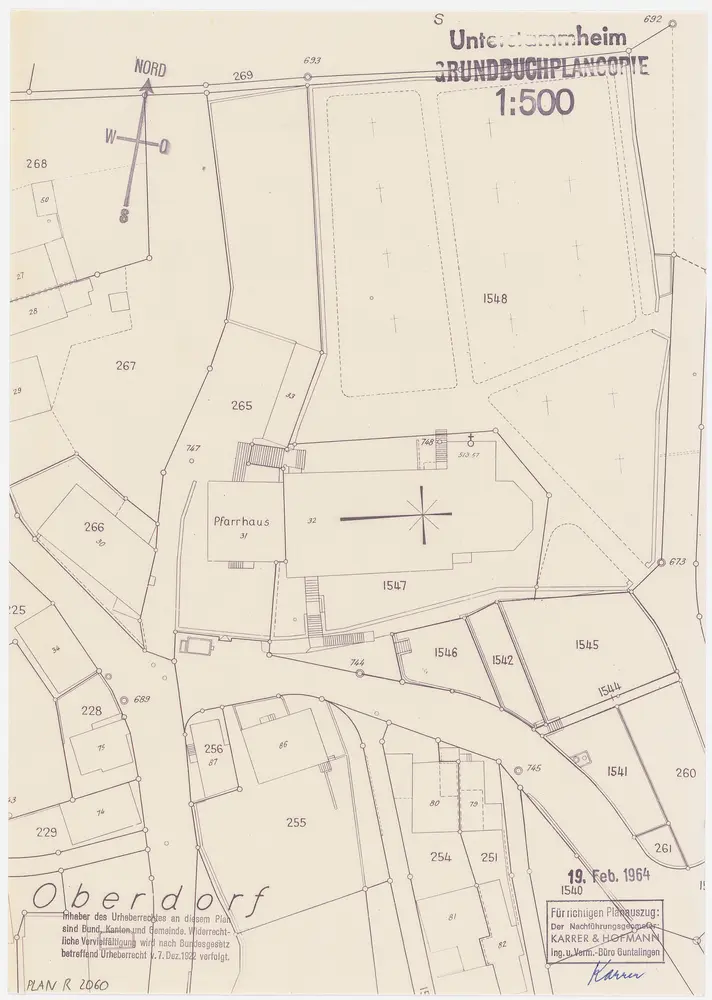 Unterstammheim: Kirche Stammheim und Umgebung; Grundriss