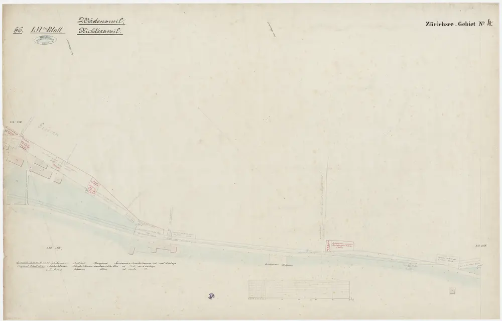 Hombrechtikon bis Zürich: Rechtes Ufer des Zürichsees; Grundrisse: Blatt 56: Wädenswil und Richterswil