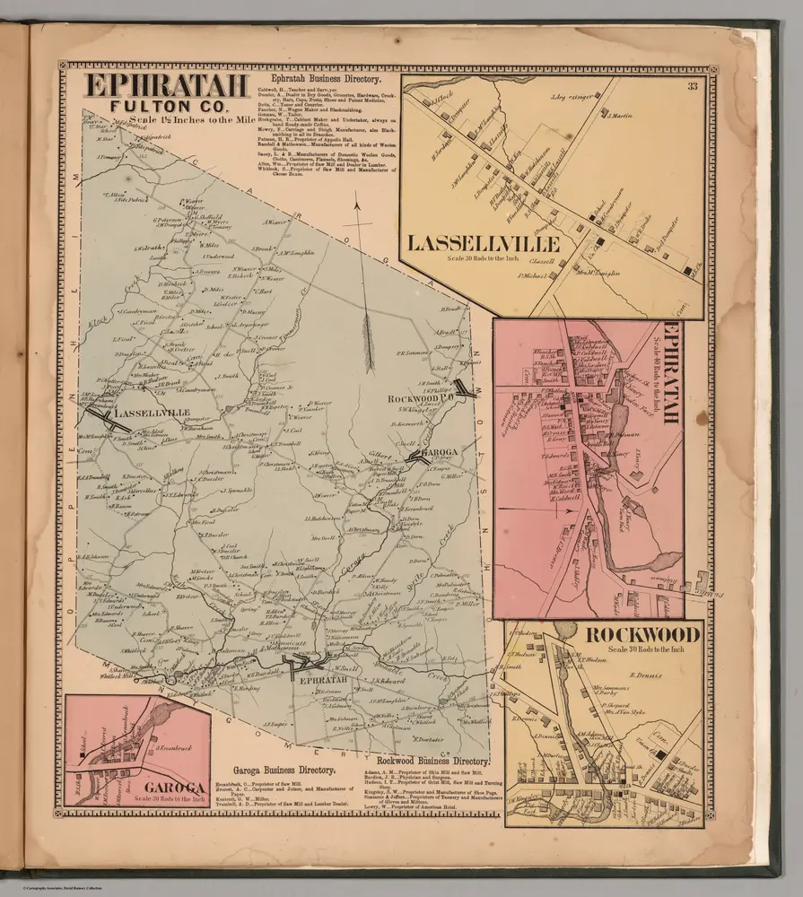 Ephratah, Fulton County, New York.  Lassellville.  Ephratah.  Rockwood.