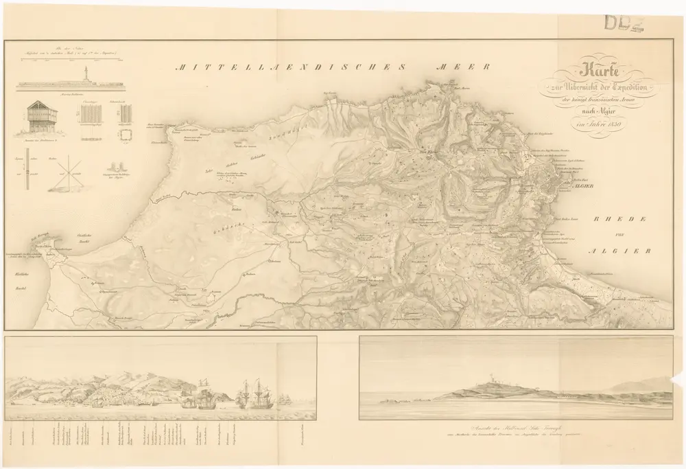 Karte zur Uibersicht der Expedition der königl. französischen Armee nach Algier in Jahre 1830